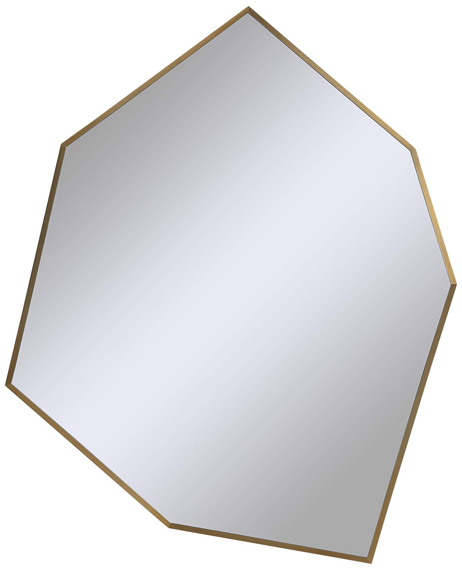 Renwil Devika Plated Satin Brass 31" X 41" Geometric Wall Mirror