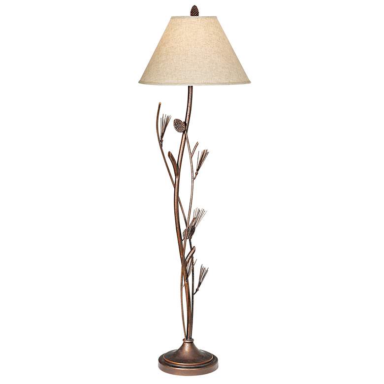 Image 2 Pine Cone Iron Floor Lamp by Cal Lighting