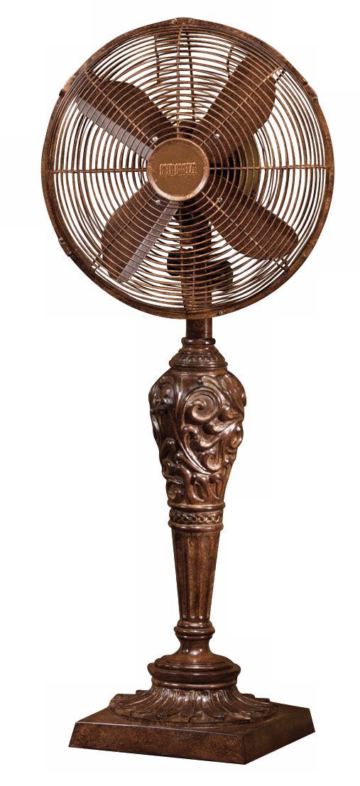 12" Cantalonia High Brown Tabletop Fan