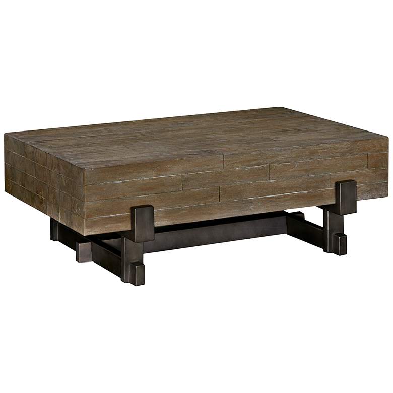 Image 1 Timber 44" Wide Reclaimed Wood Rectangular Coffee Table