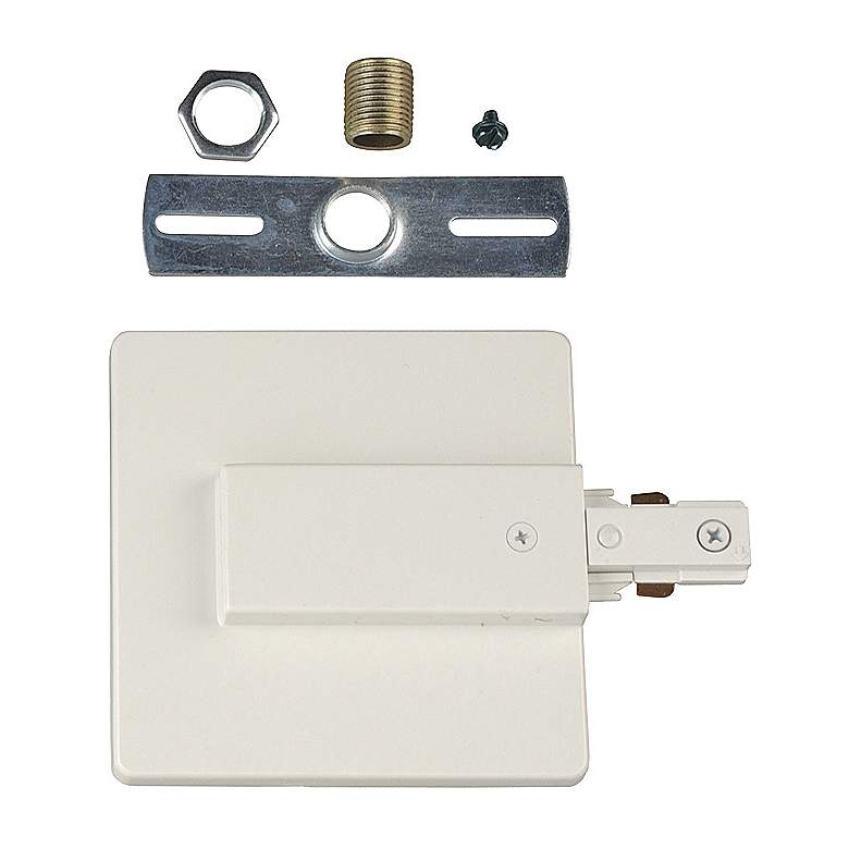 Image 1 Juno Live End Connector with Cover in White