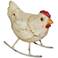 Eangee Rustic Rocking Chicken 7"W Metal and Wood Figurine