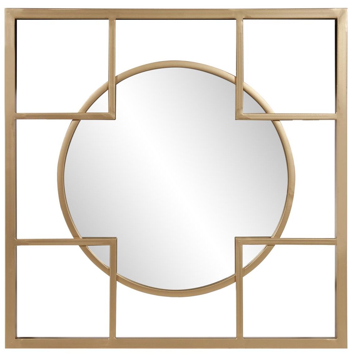 Howard Elliott Metal Framed Circular & Square 20"x20" Gold Si