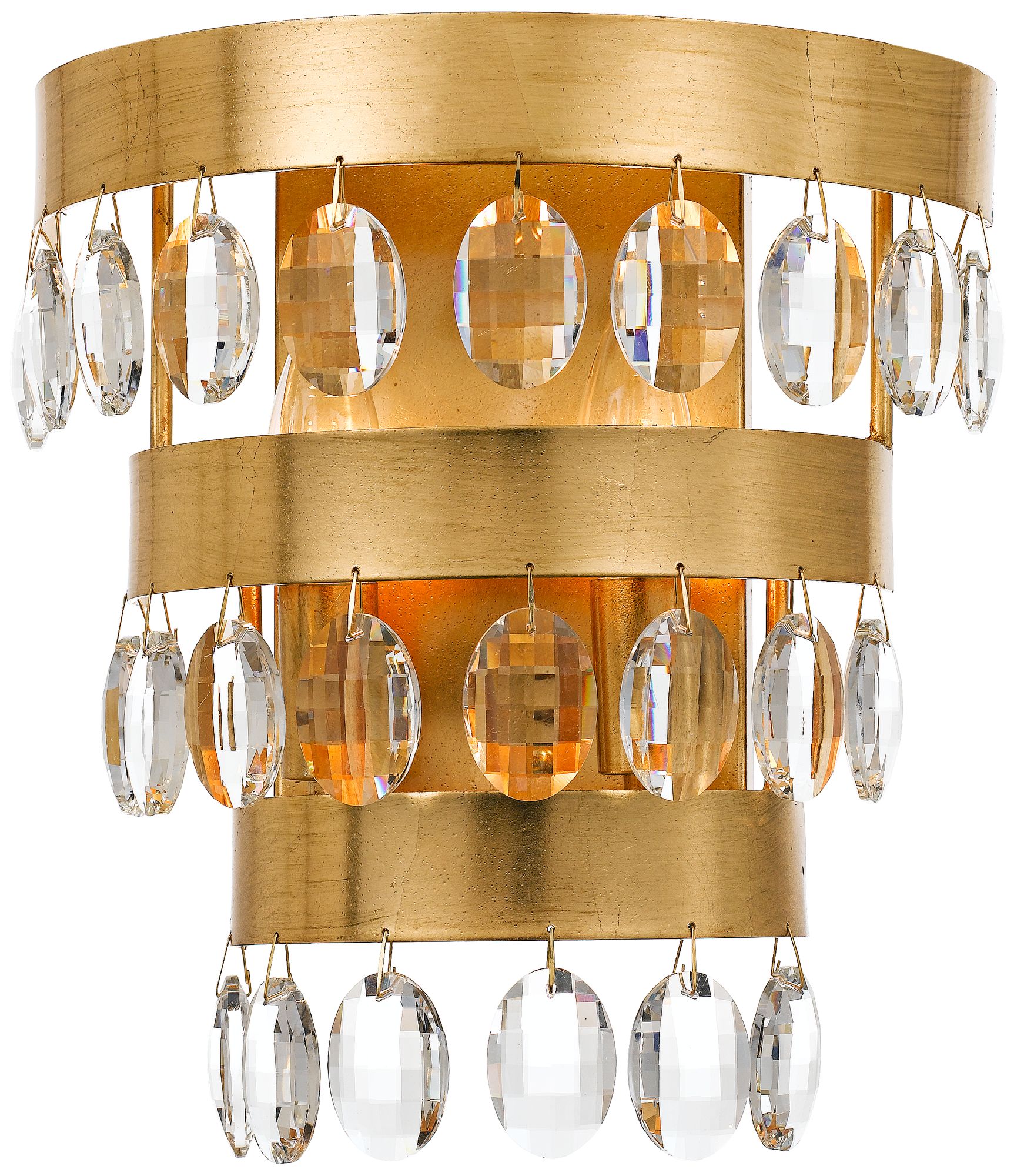 Crystorama Perla 11 1/4" High Antique Gold Wall Sconce