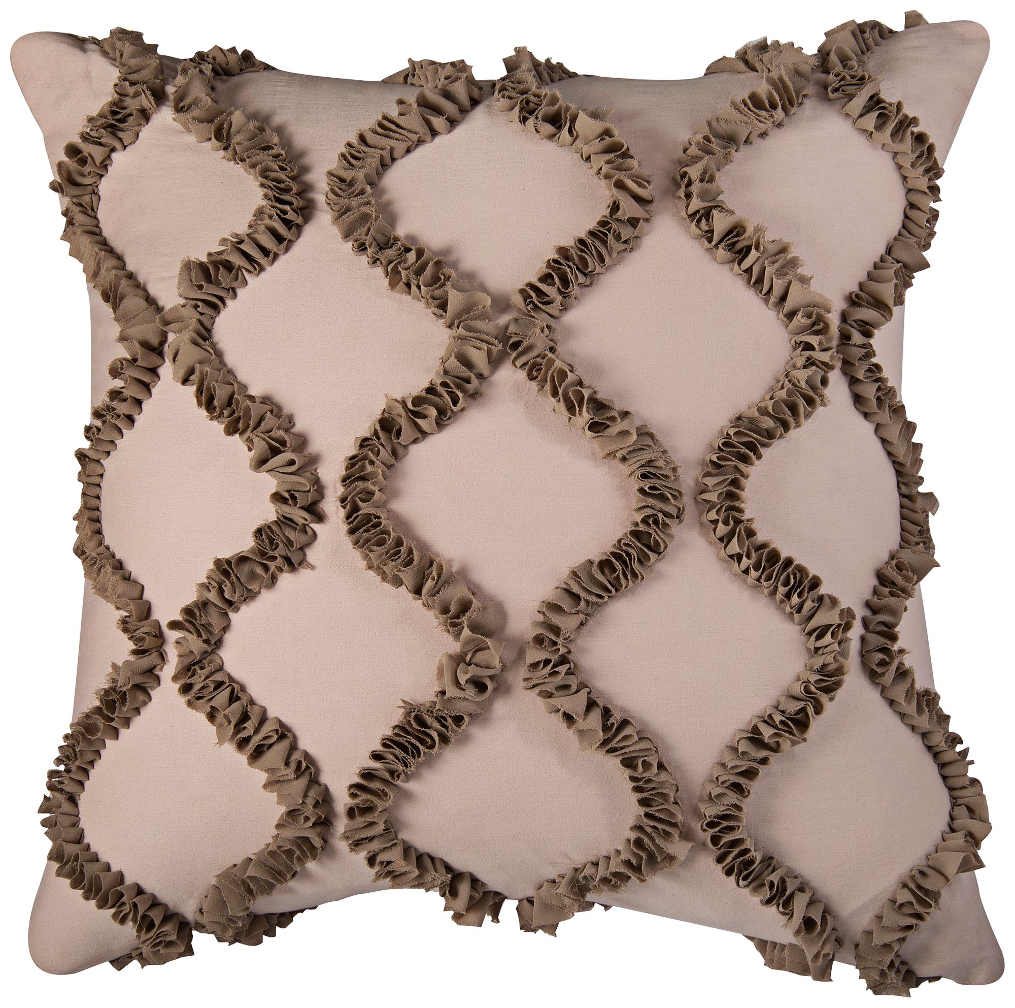 Hourglass Ogee Ruffle Georgette Wave 20" Square Pillow 