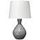 Jamie Young Ash Neutral Gray Ceramic Vase Table Lamp
