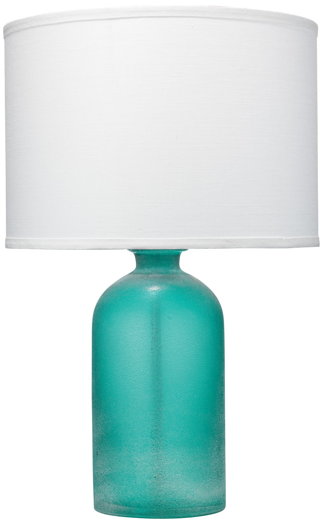 Jamie Young Surfside Tumbled Aqua Frost Glass Table Lamp