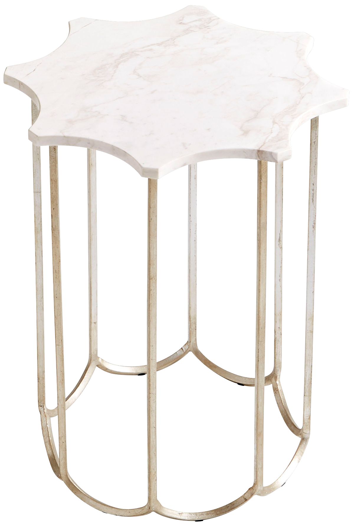 Stardust 15 12" Wide Marble Top Modern Side Table