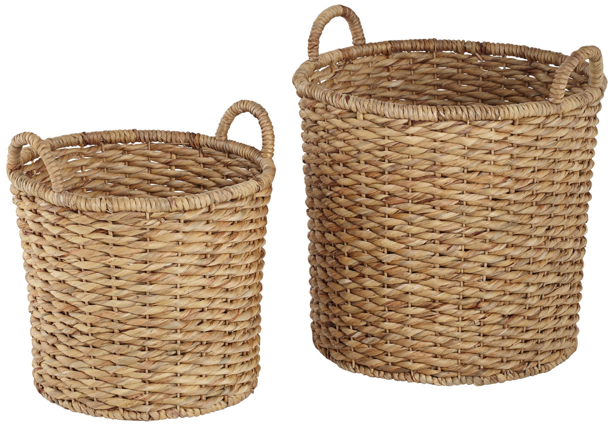 Hyacinth Open-Top 2-Piece Round Basket Set