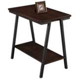 Empiria 24&quot; Wide Hand-Finished Walnut Narrow Chairside Table