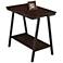 Empiria 24" Wide Hand-Finished Walnut Narrow Chairside Table