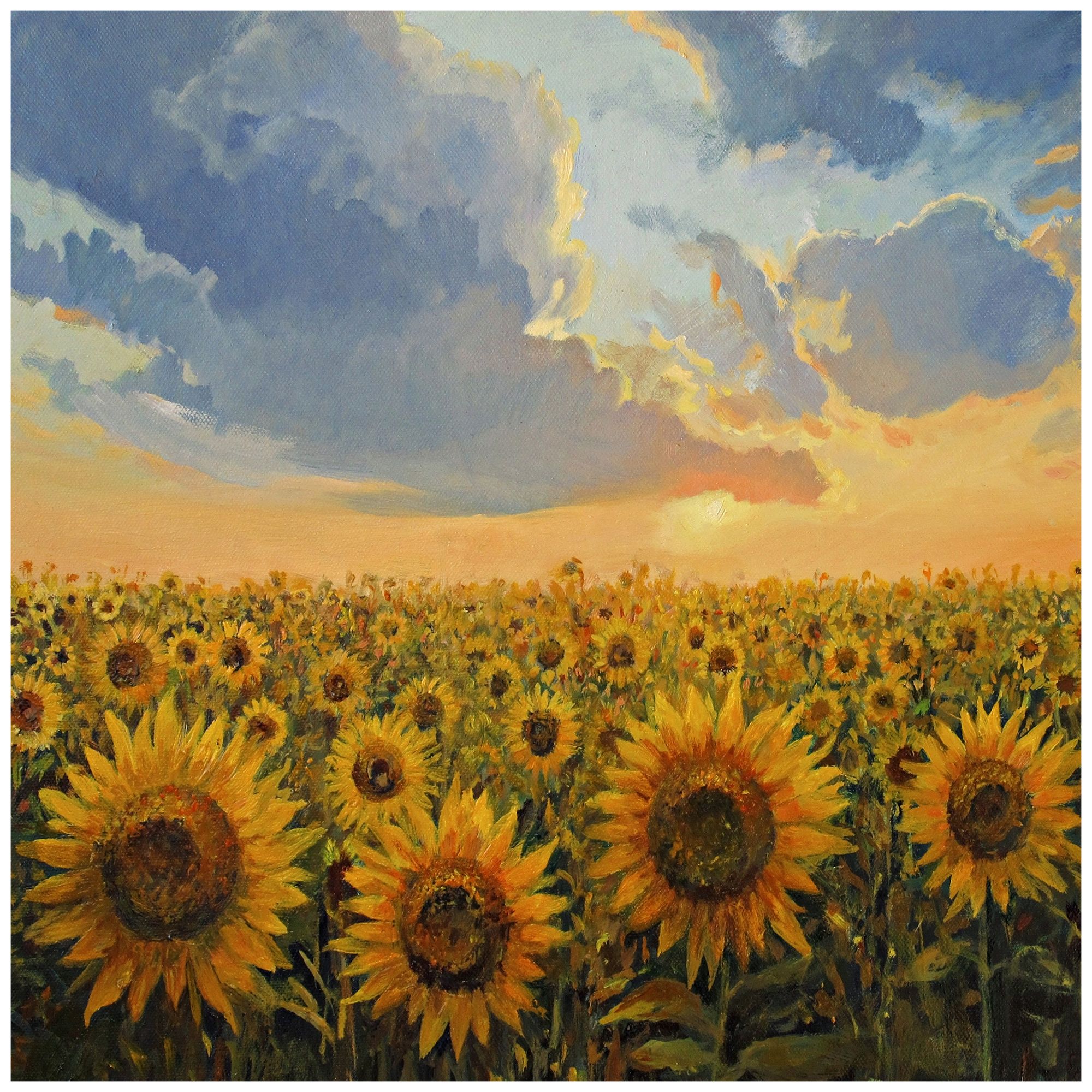 Sun And 24" Square All-Season Indoor-Outdoor Wall Art