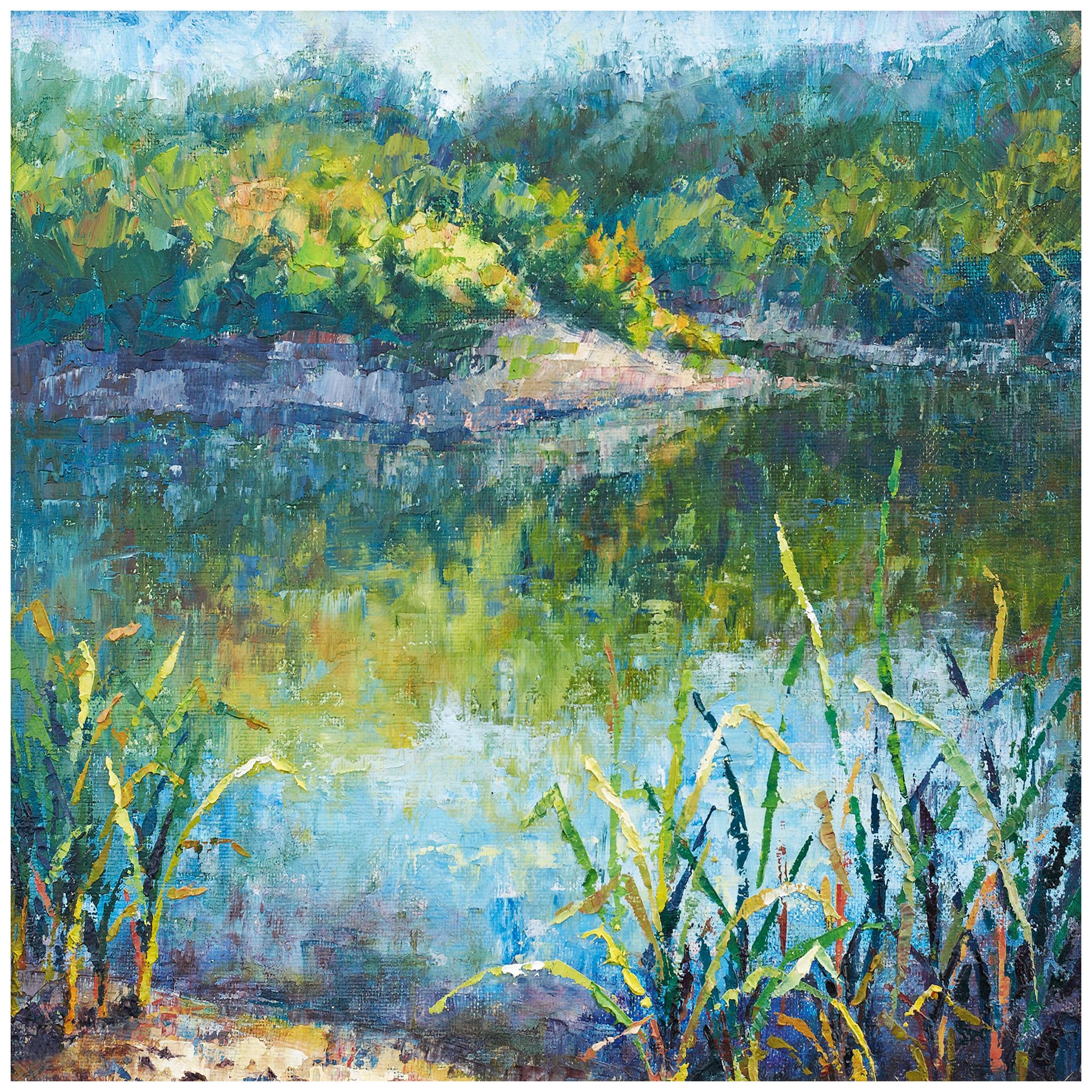 Daydream In Blue 24" Square Indoor-Outdoor Wall Art