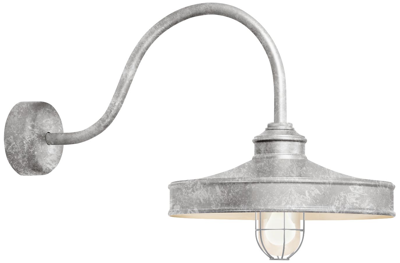 RLM Nostalgia 18" High Galvanized Outdoor Wall Light 10N67 Lamps Plus