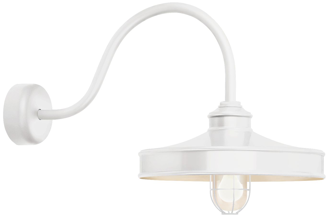 RLM Nostalgia 18" High Gloss White Outdoor Wall Light