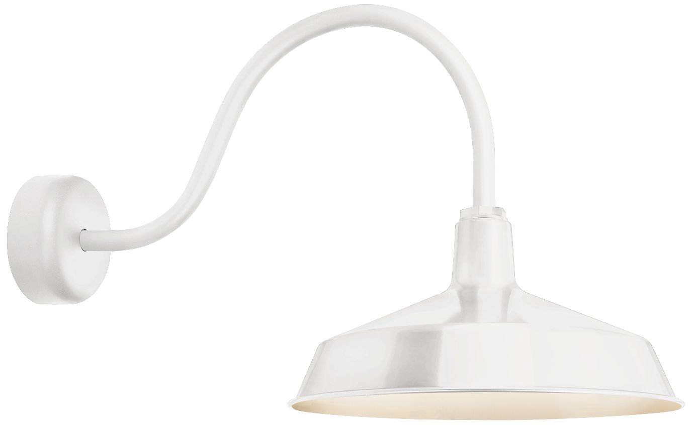 RLM Standard 19" High Outdoor Wall Light in Gloss White