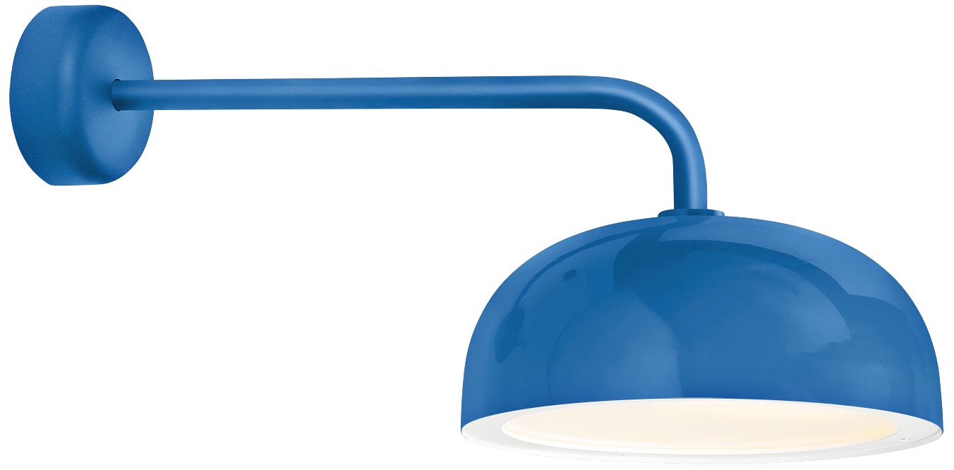 RLM Dome 10" High Blue Outdoor Wall Light