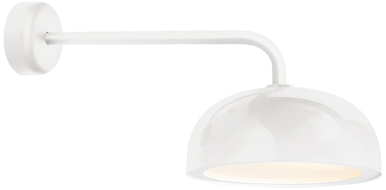 RLM Dome 10" High Gloss White Outdoor Wall Light