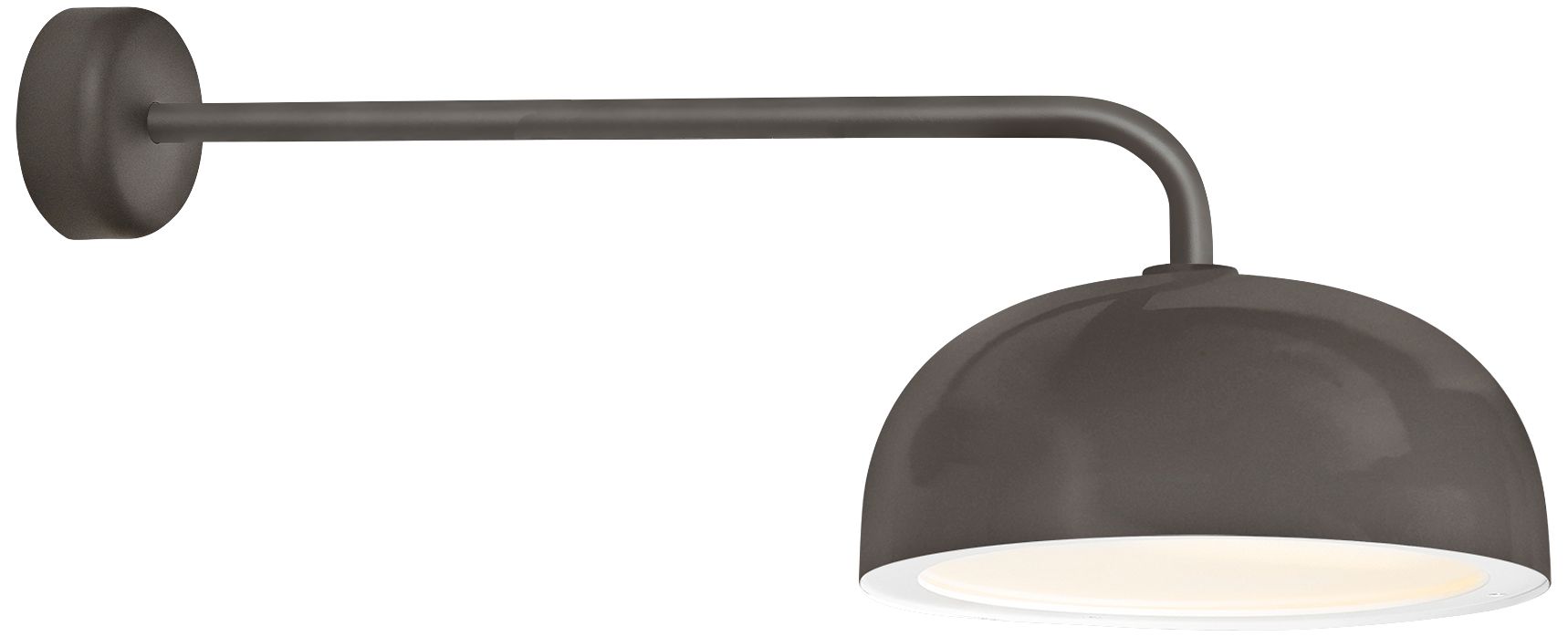 RLM Dome 12 3/4" High Textured Bronze Outdoor Wall Light