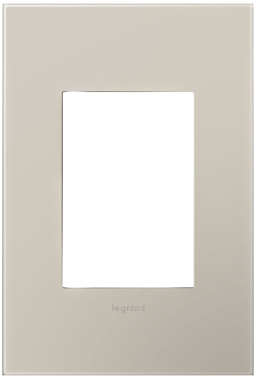 adorne® Greige 1-Gang 3-Module Snap-On Wall Plate