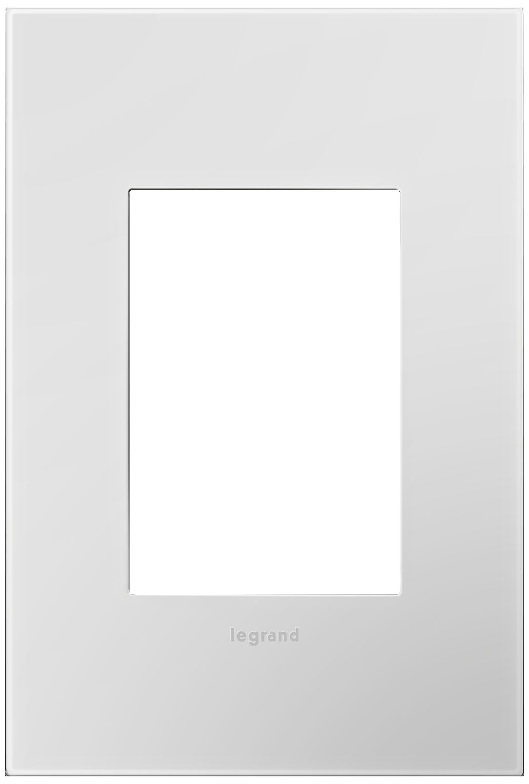 adorne® Powder White 1-Gang 3-Module Snap-On Wall Plate