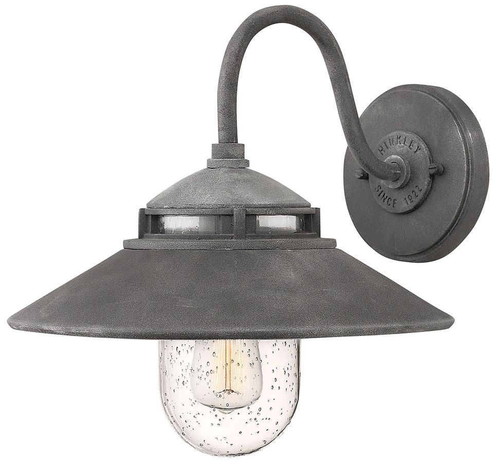 Hinkley Atwell 11 3/4" High Aged Zinc Outdoor Wall Light