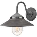 Hinkley Atwell 11 3/4&quot; High Aged Zinc Outdoor Wall Light