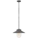Hinkley Atwell 11&quot; High Aged Zinc Outdoor Hanging Light