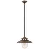 Atwell 11&quot; High Oil Rubbed Bronze Outdoor Hanging Light