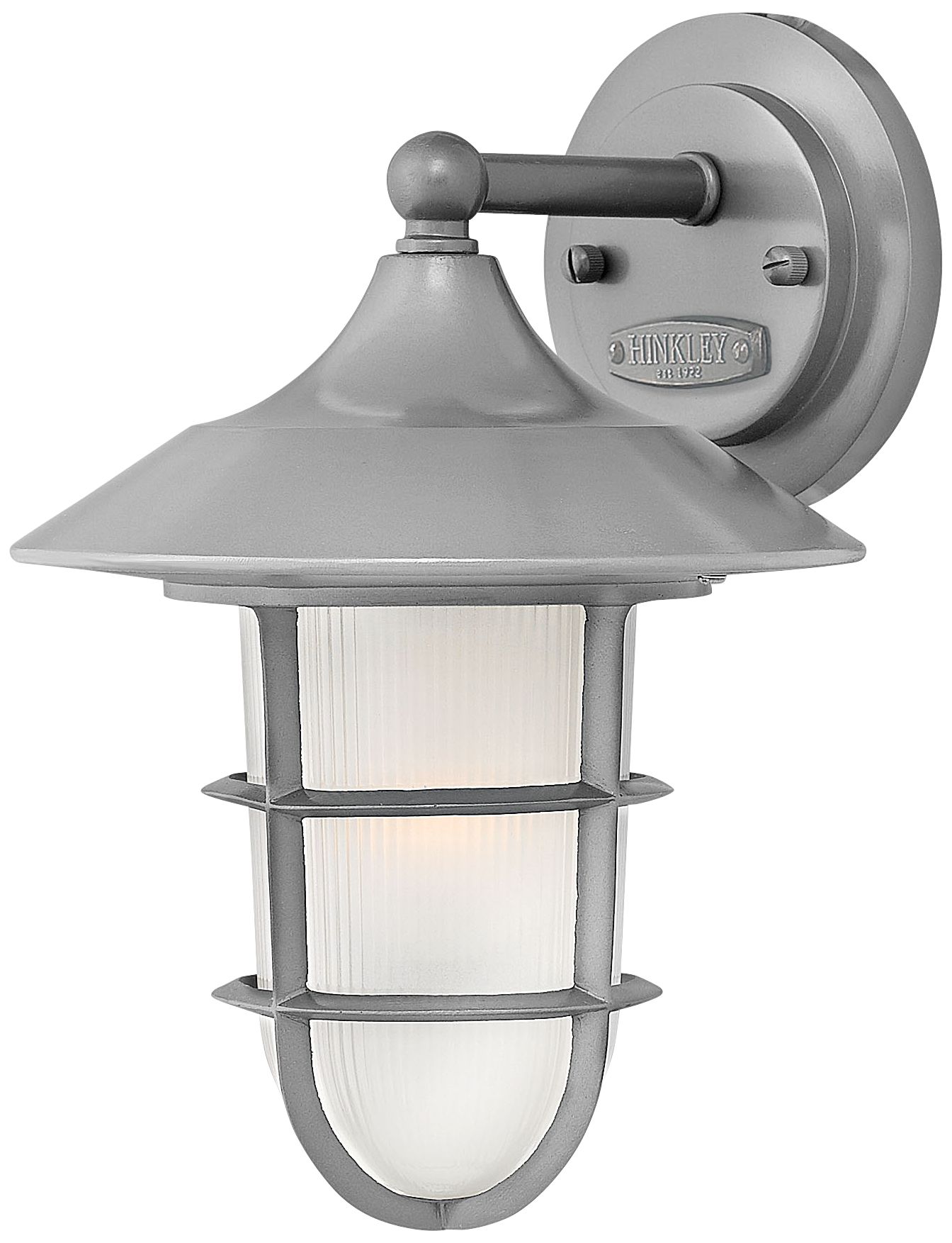 Marina 11 3/4" High Hematite Etched Glass Outdoor Wall Light