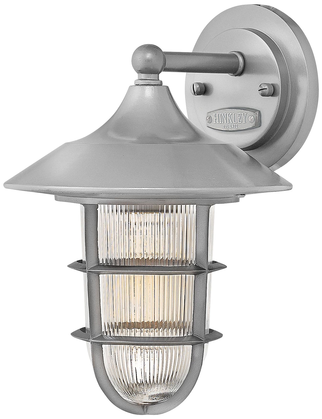 Marina 11 3/4" High Hematite Clear Glass Outdoor Wall Light