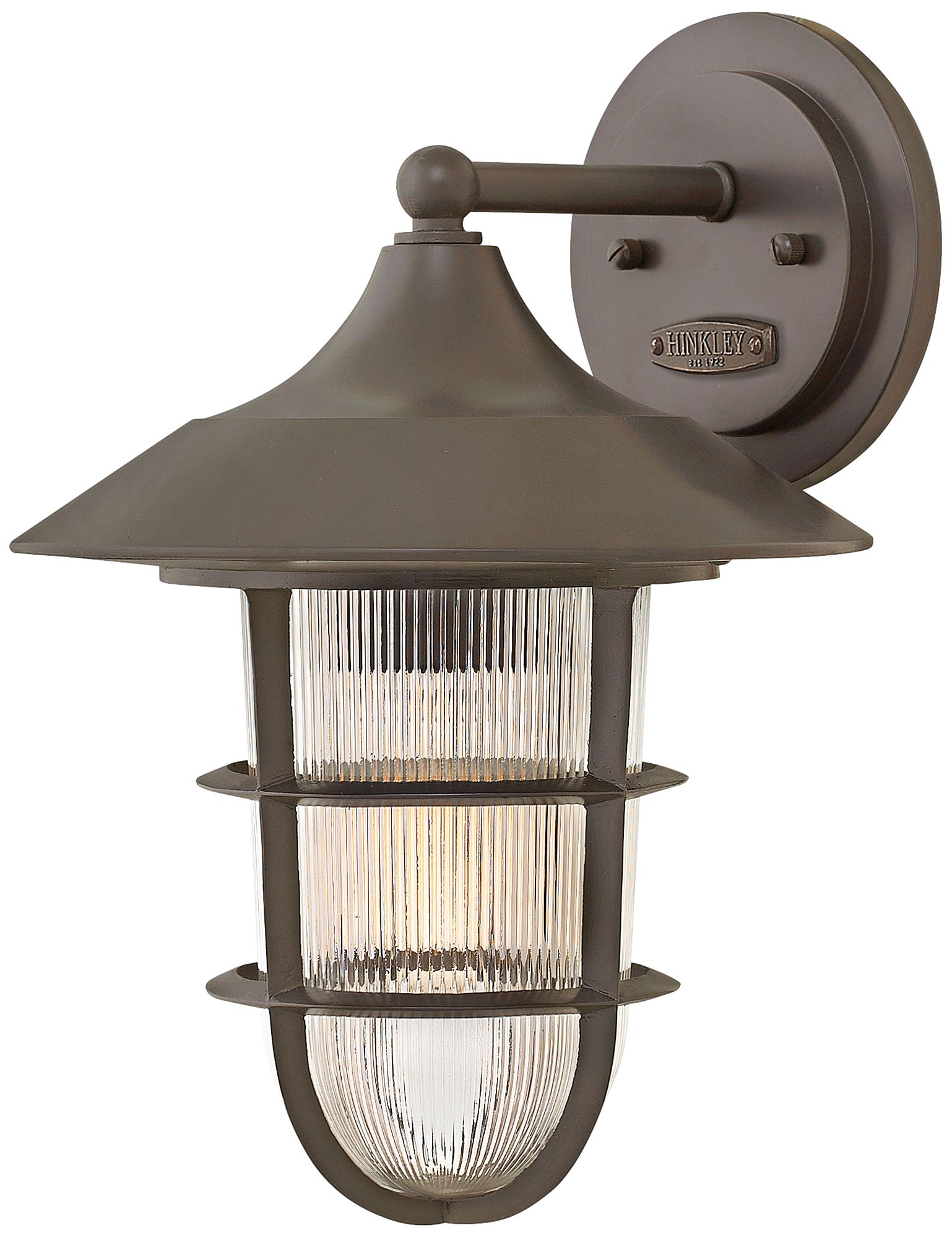 Marina 14 1/2" High Bronze Clear Glass Outdoor Wall Light