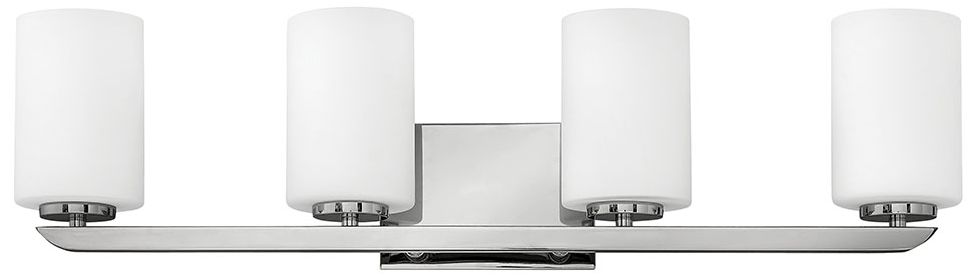 Hinkley Kyra 30" Wide Polished Nickel 4-Light Bath Light