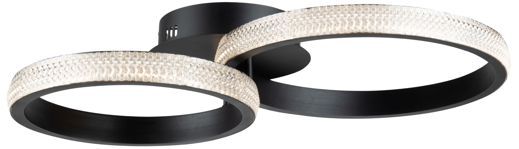 Artcraft Nova 31" Wide 2.light Matte Black 30w Led Flush Mount