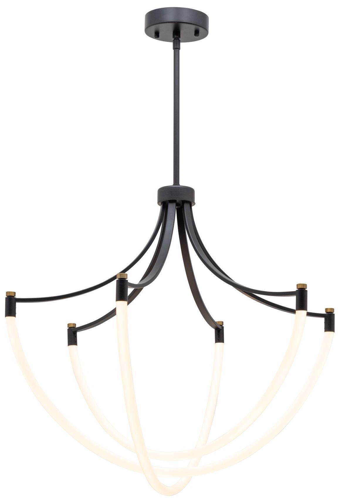 Artcraft Cascata 7.9" Wide 3.light Black And Brushed Brass Chandelier