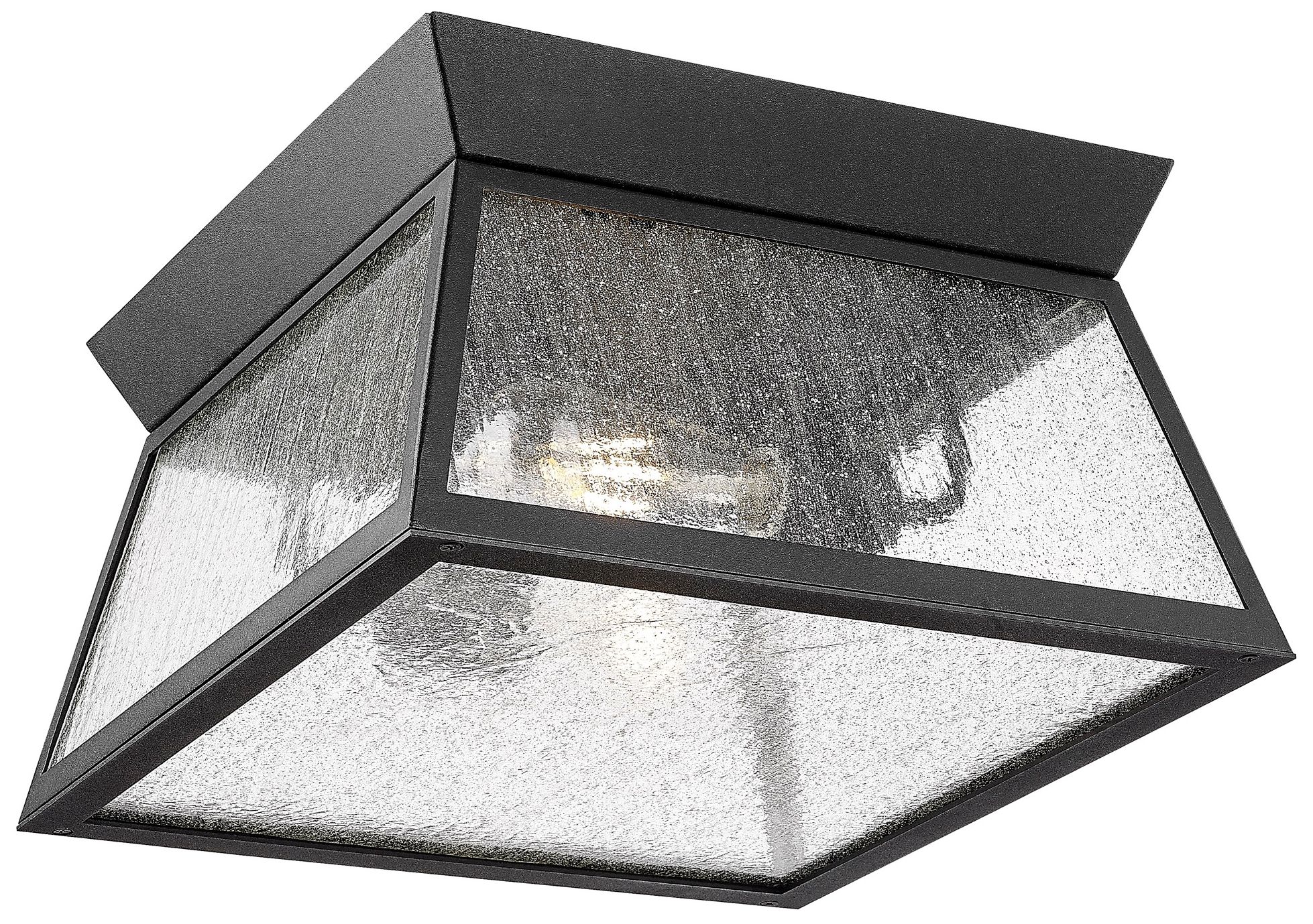 Artcraft Lucian 13.75" Wide 2.light Black Outdoor Flush Mount