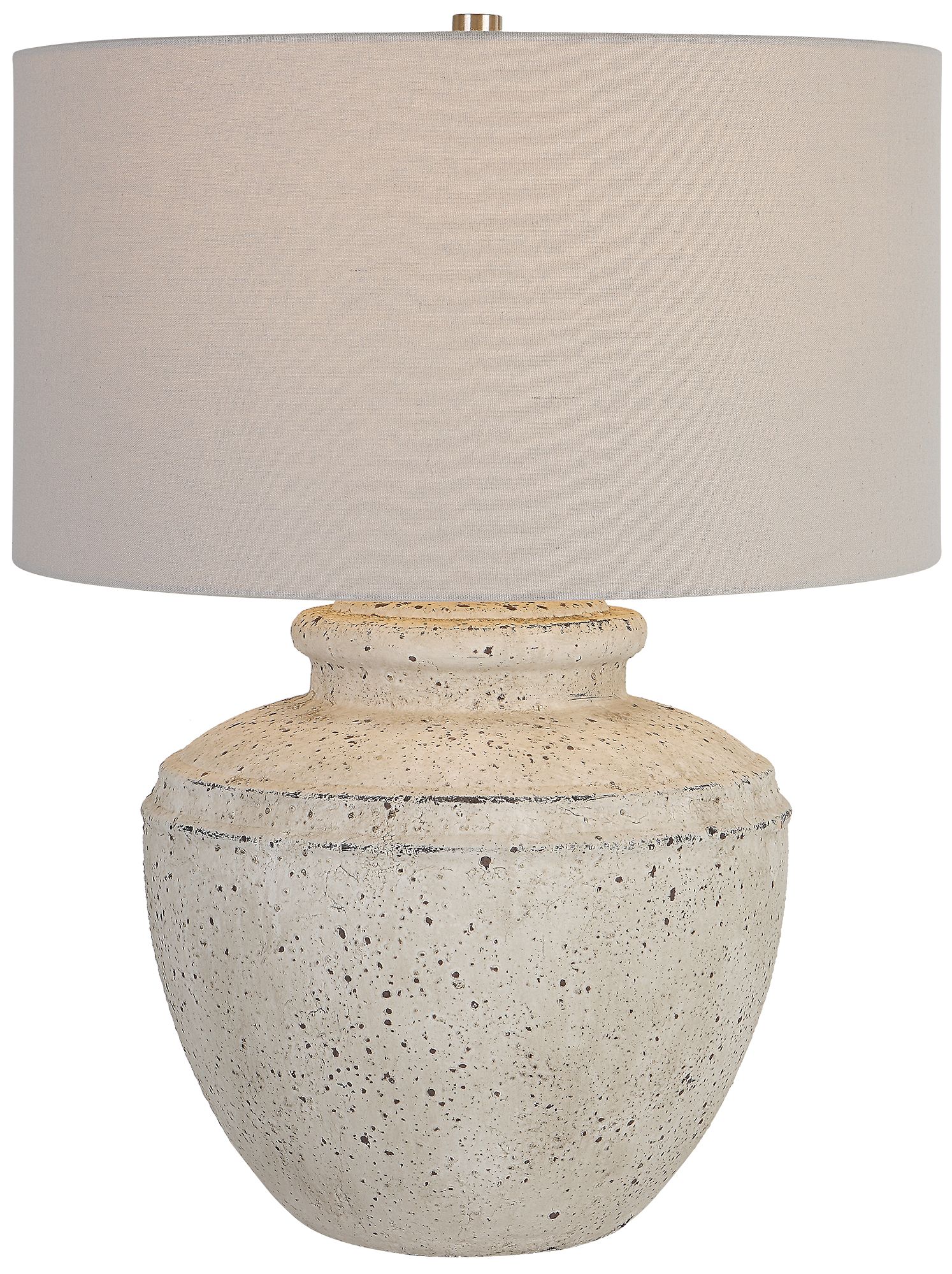 Uttermost Artifact Aged Stone Ceramic Table Lamp