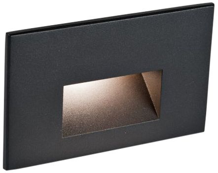 WAC LEDme 5" Wide Black Horizontal 2700K LED Step and Wall Light