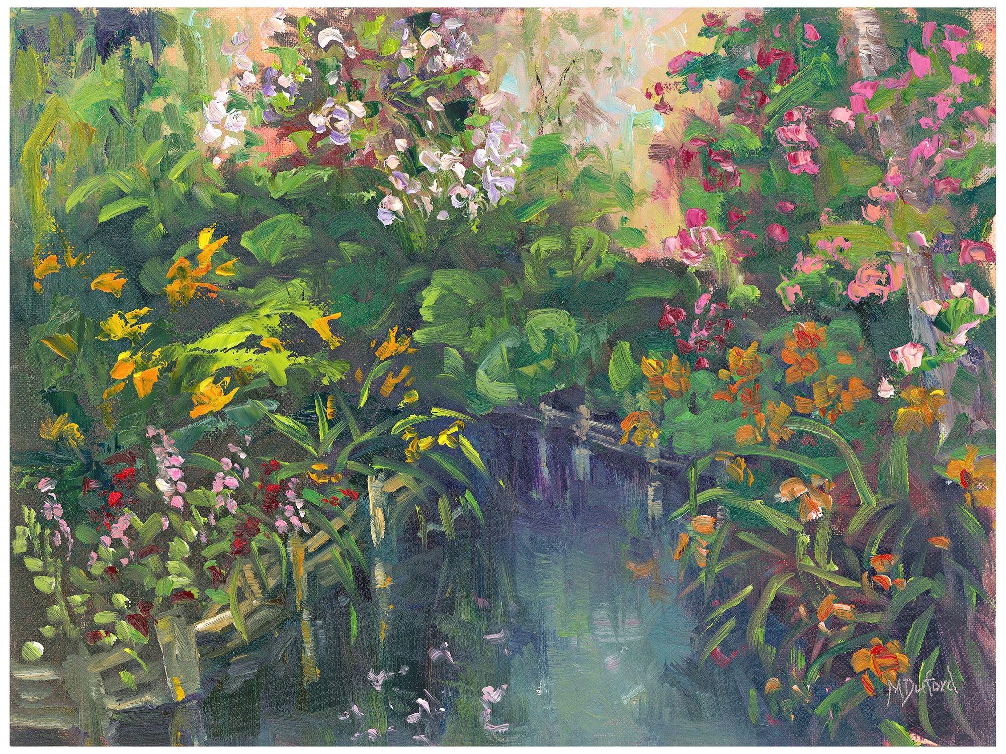 Channeling Monet 40"W All-Season Outdoor Canvas Wall Art