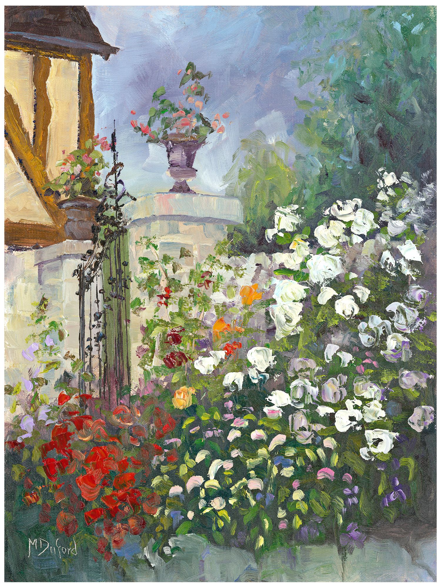 Les Moulin 40" High All-Season Outdoor Canvas Wall Art