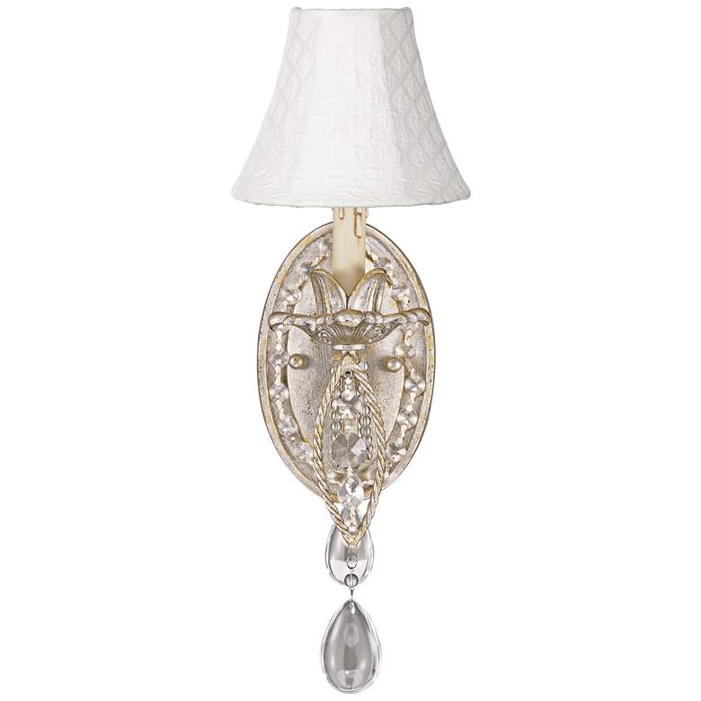 Tatiana Diamond Bell Shade 17&quot;H Silver and Gold Wall Sconce