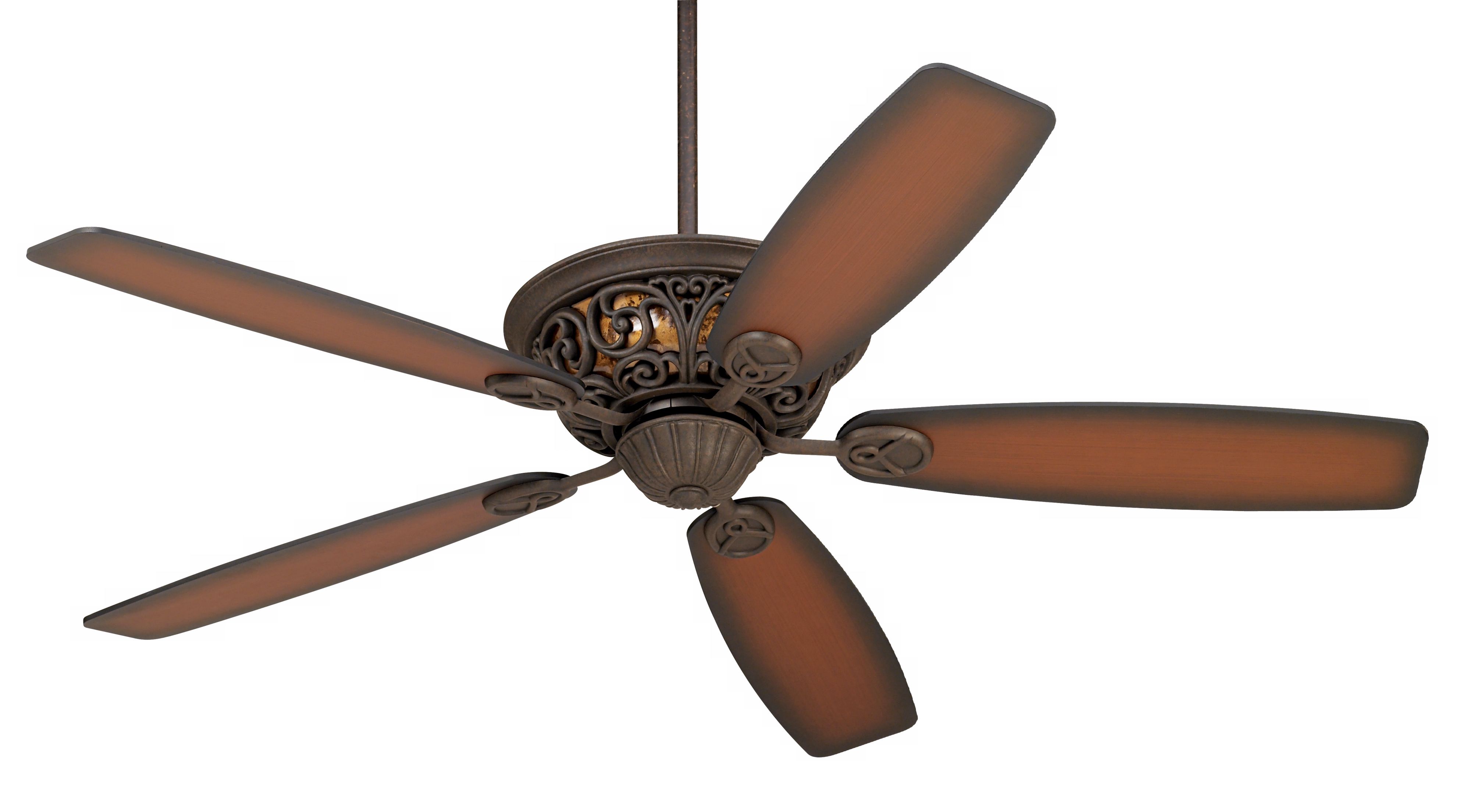 56 Casa Brisbane Black Rust With Teak Blades Ceiling Fan 11g56