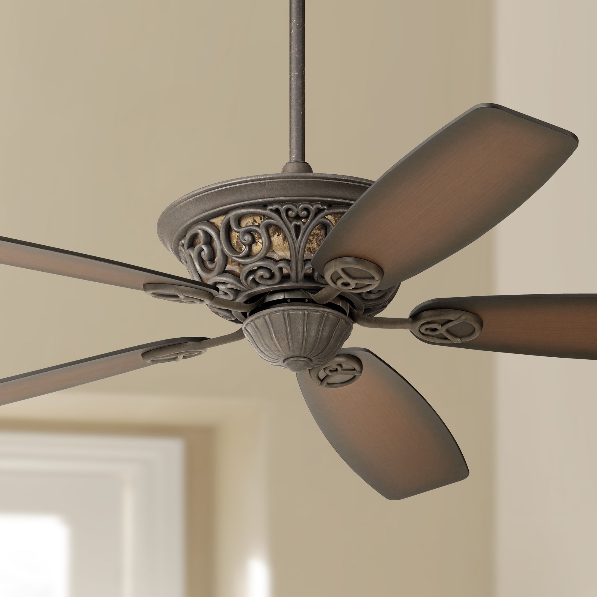 Details About 56 Classic Ceiling Fan Black Rust Teak Blades For Living Room Kitchen Bedroom