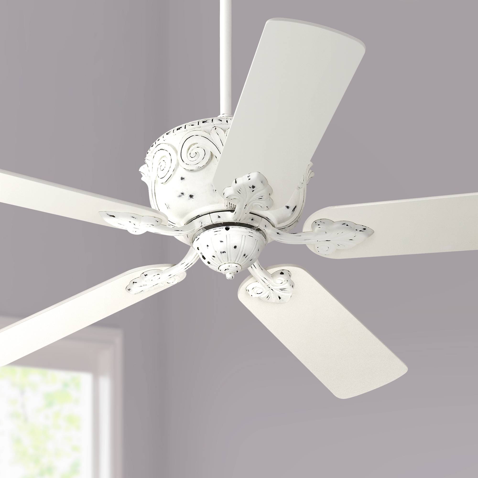 Details About 52 Shabby Chic Ceiling Fan Antique Rubbed White For Living Room Kitchen Bedroom