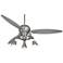 60" Spyder™ Brushed Steel Ceiling Fan with 5-Light Kit