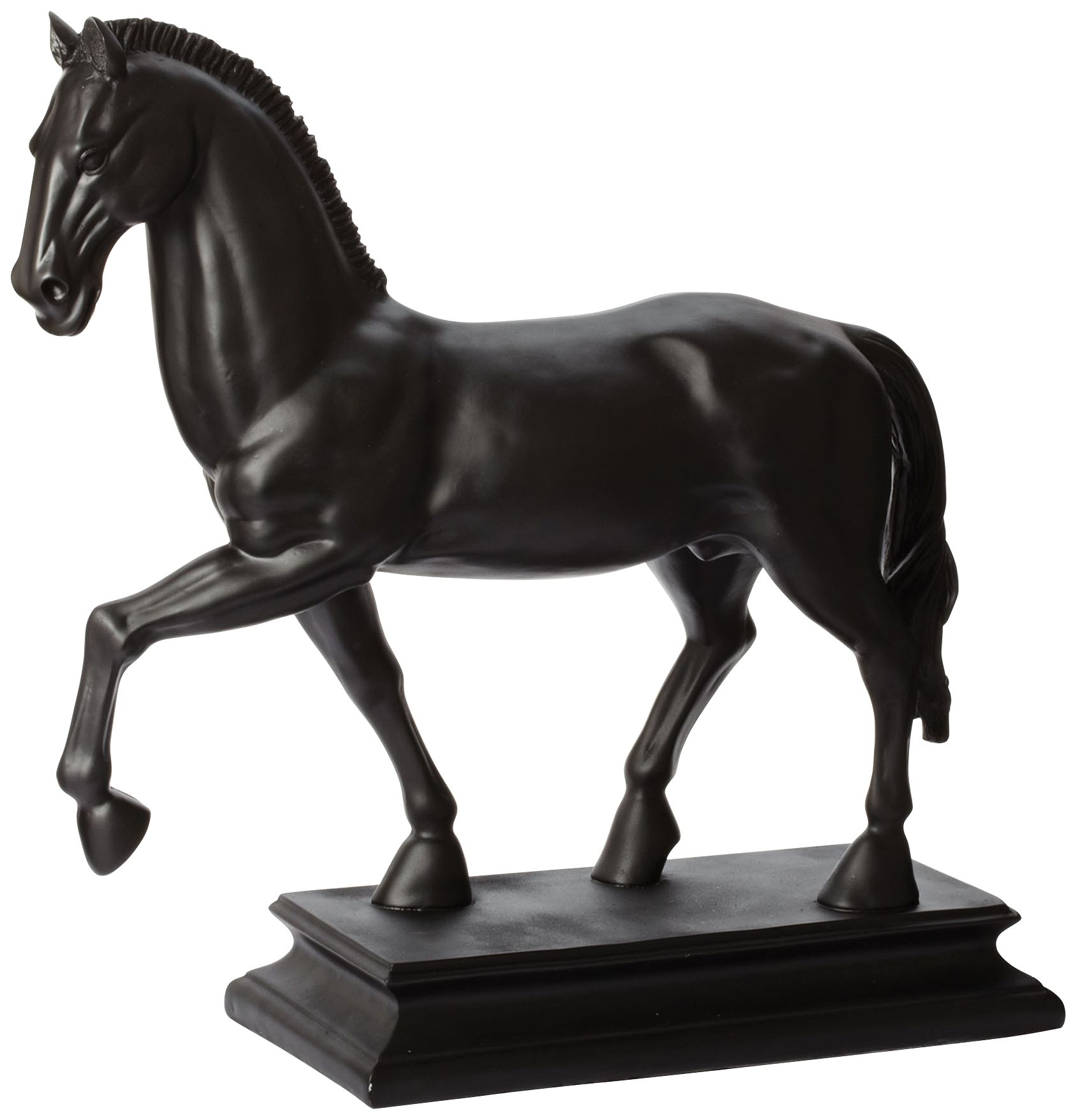 Raj 25" High Black Stallion Statue