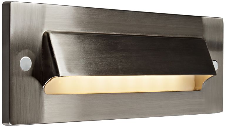 Step 8 3/4" Wide Brushed Nickel Cove Outdoor LED Light