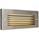 Step 8 3/4&quot;W Brushed Louver Nickel Outdoor LED Step Light