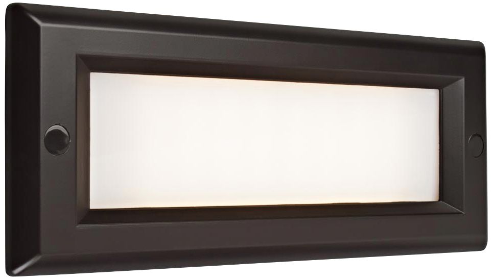 Step 8 3/4" Wide Bronze Opal Lens Outdoor LED Light