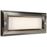 Step 8 3/4&quot;W Brushed Nickel Opal Lens Outdoor LED Step Light